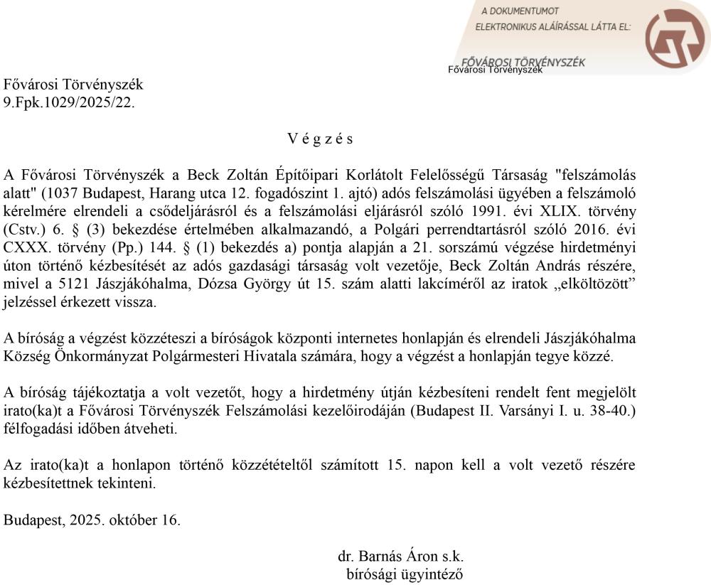 Hirdetmeny 22 1029 2025 22